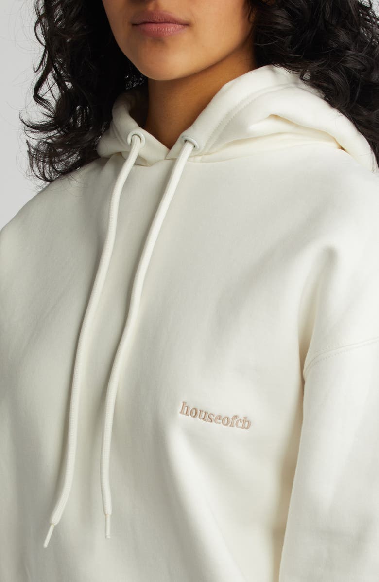 HOUSE OF CB Oversize Cotton Hoodie, Alternate, color, Off-White