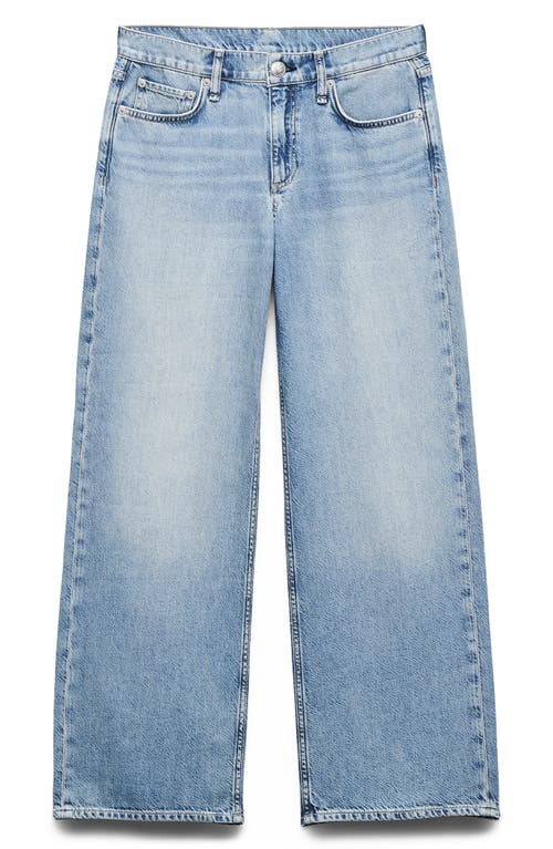 Rag & Bone Featherweight Saige Low Rise Wide Leg Jeans In Blue
