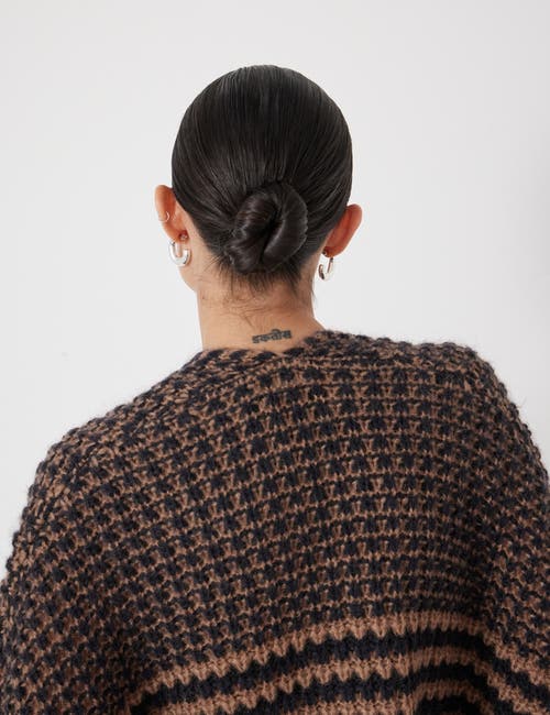 Hush Skye Wool Blend Stripe Cardigan In Brown