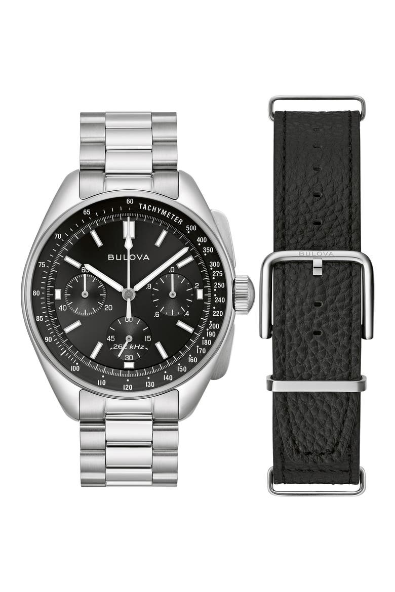 Lunar Pilot Chronograph Watch, 43.5mm, Alternate, color, SILVER-TONE