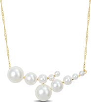 Julianna B. Graduated Cultured Pearl Necklace 14k