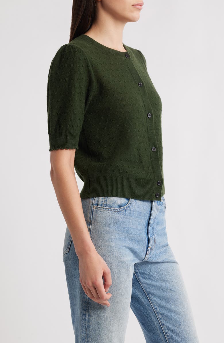 FRAME The Pointelle Wool & Cashmere Cardigan, Alternate, color, 