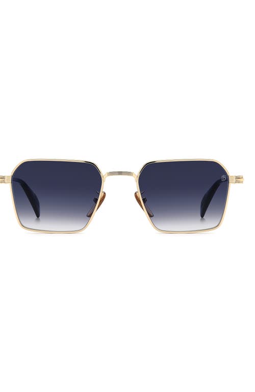 David Beckham Eyewear Db 1245/s 53mm Rectangular Sunglasses In Gold