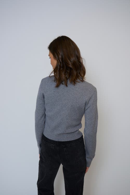 Central Park West Jay Studded Polo In Gray