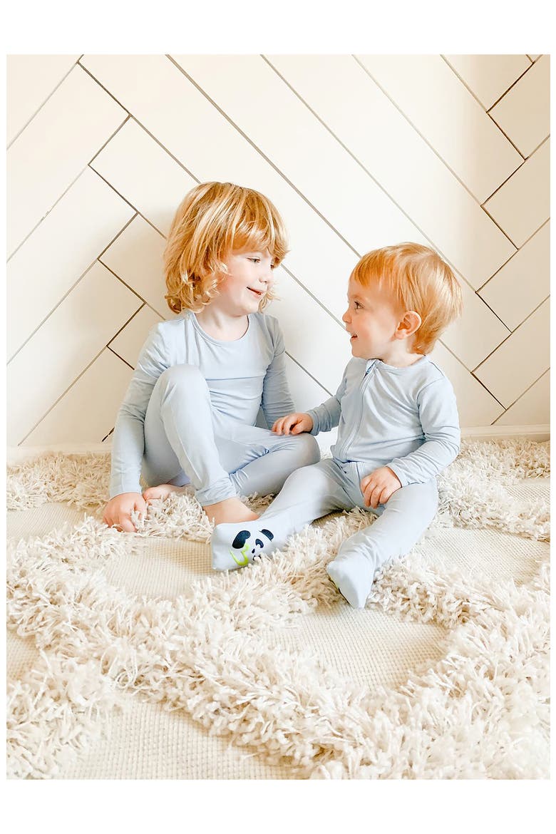Kids' Cloud Convertible Footie Pajamas, Alternate, color, CLOUD GREY