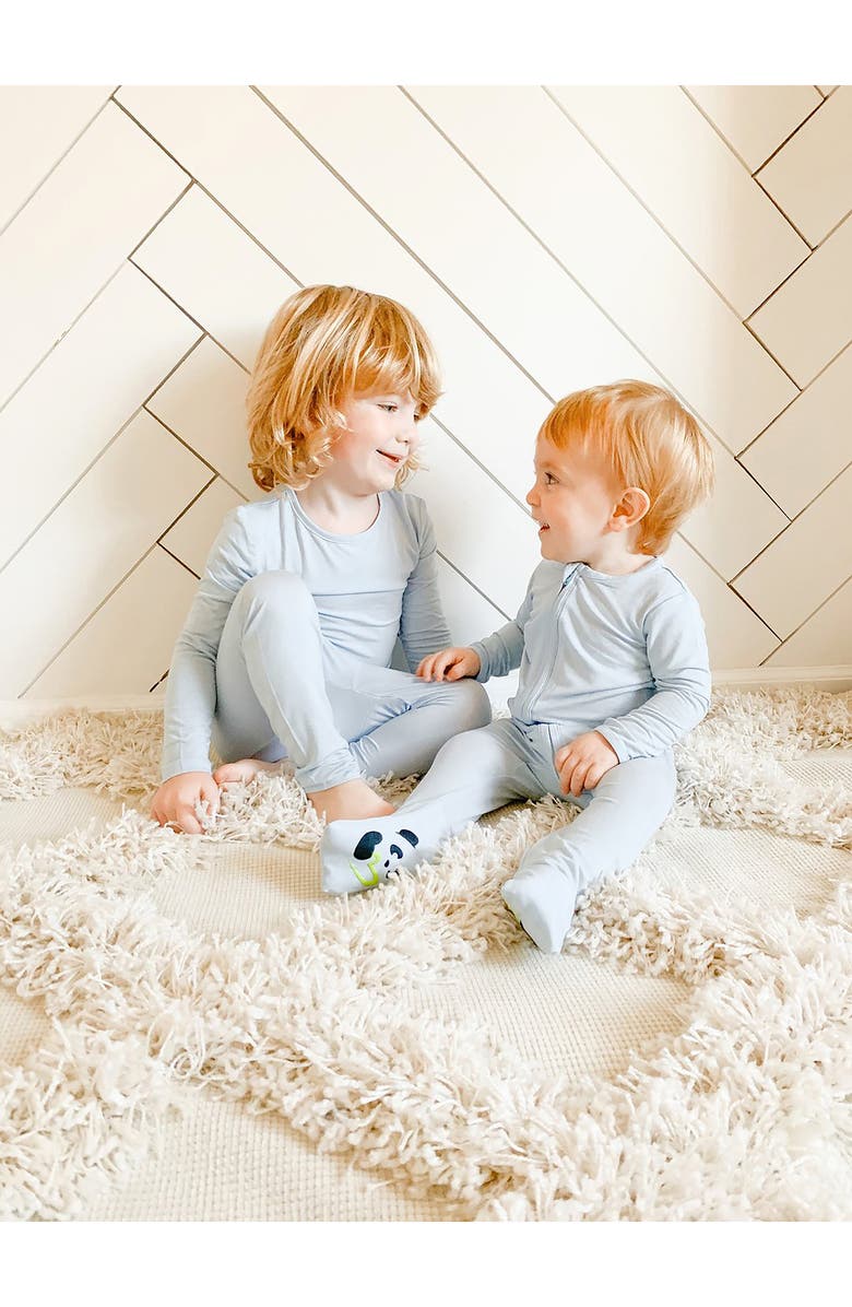 Bellabu Bear Kids' Cloud Convertible Footie Pajamas, Alternate, color, Cloud Grey