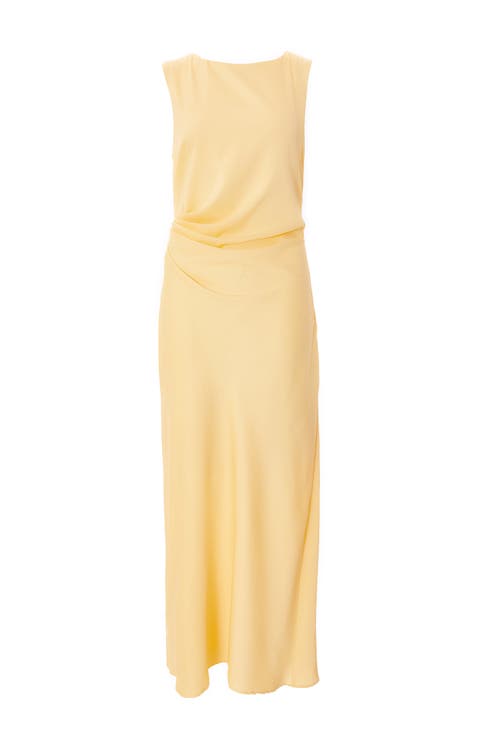QUIZ QUIZ SATIN RUCHED SIDE MAXI DRESS