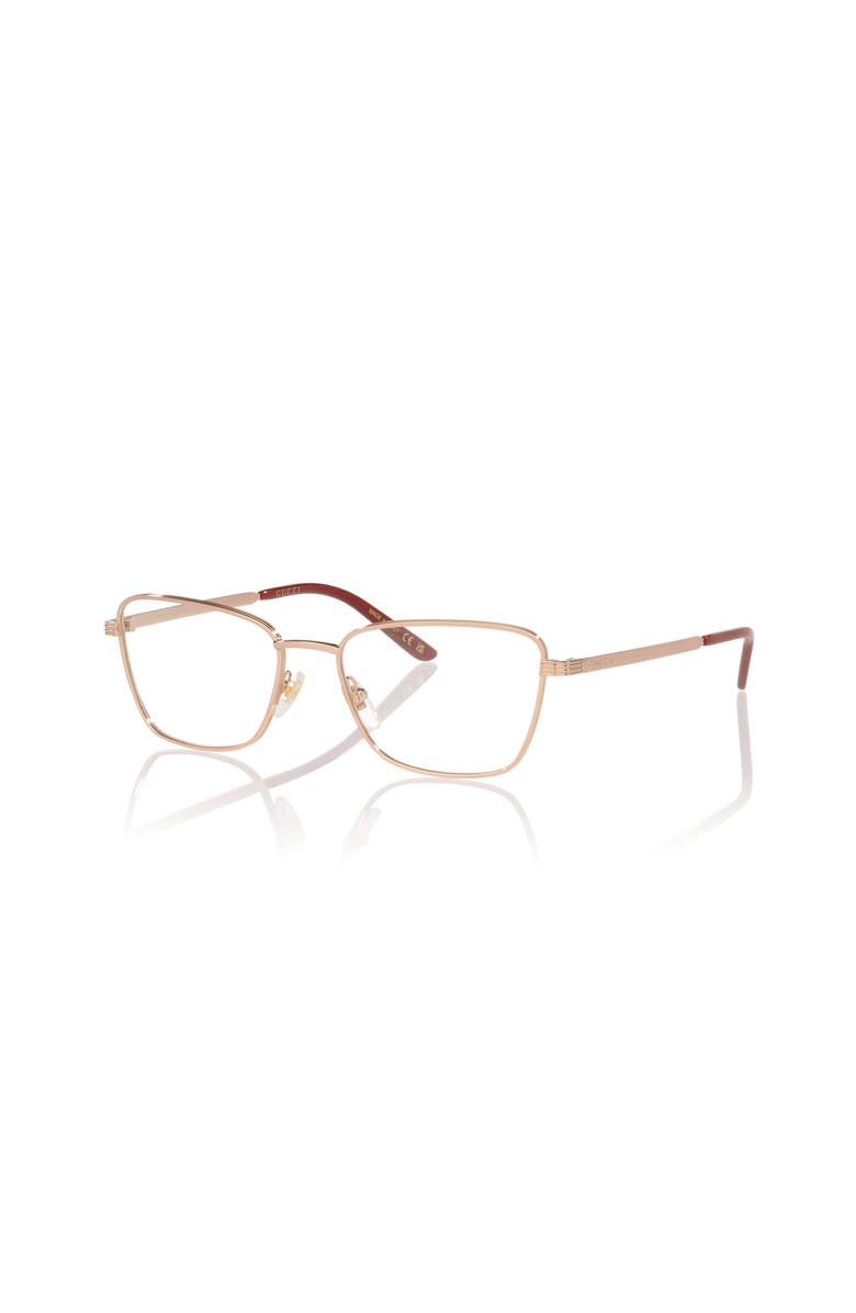 Gucci 53mm Cat Eye optical glasses, Main, color, Gold