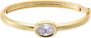 BY ADINA EDEN Oval CZ Wide Bezel Bangle Bracelet