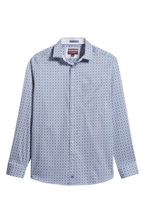 Logan Print Button-Up Shirt