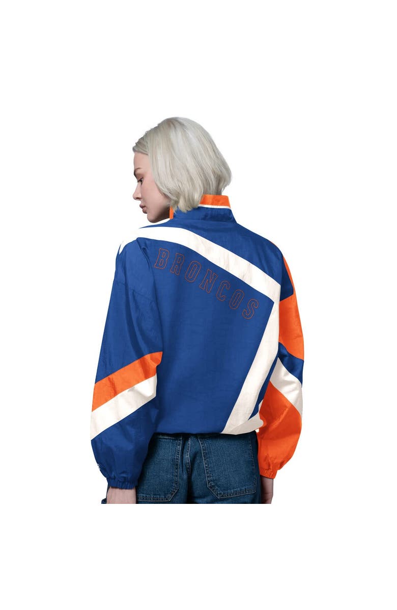 STARTER Women's Starter Royal/Orange Denver Broncos Vintage 1st Quarter Full-Zip Windbreaker, Alternate, color, Royal