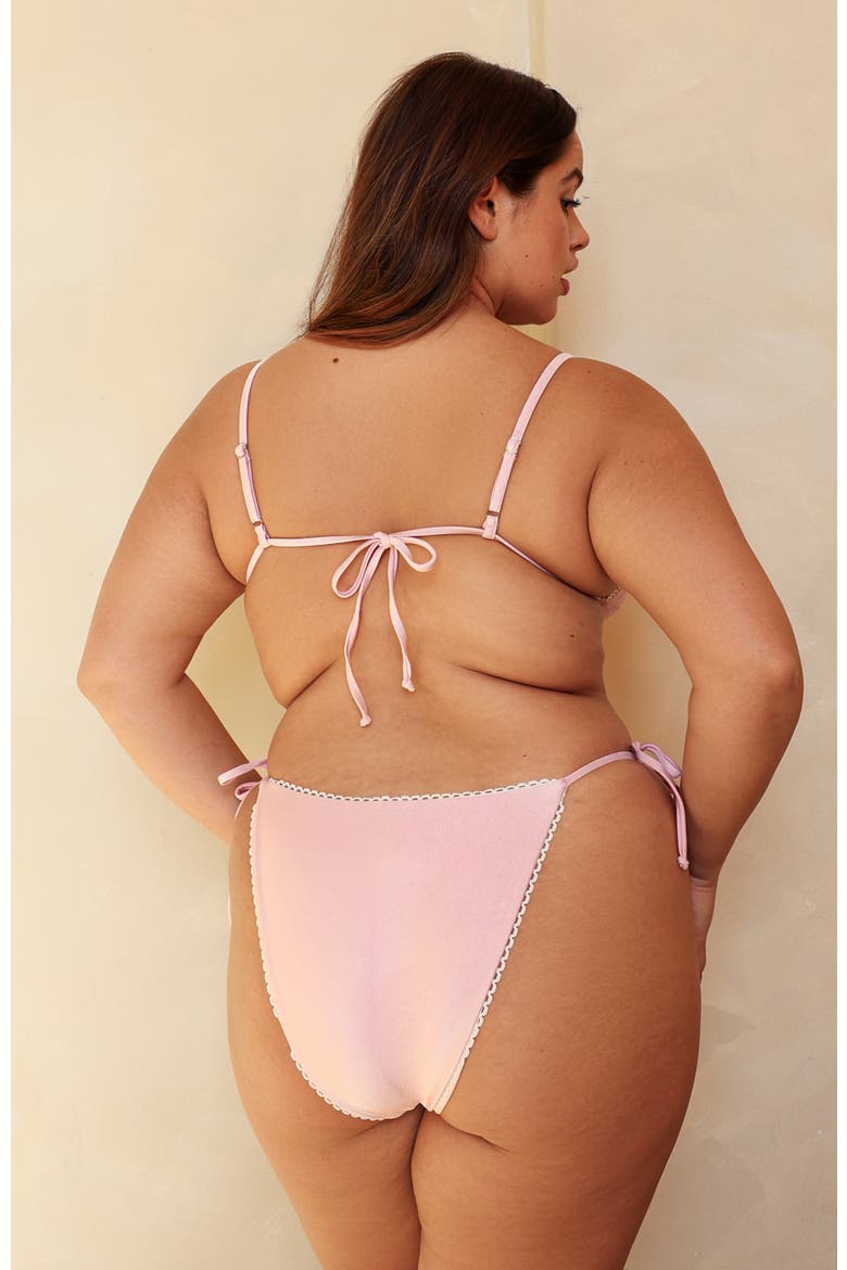 Chapel Triangle Bikini Top, Alternate, color, Sweet Pink