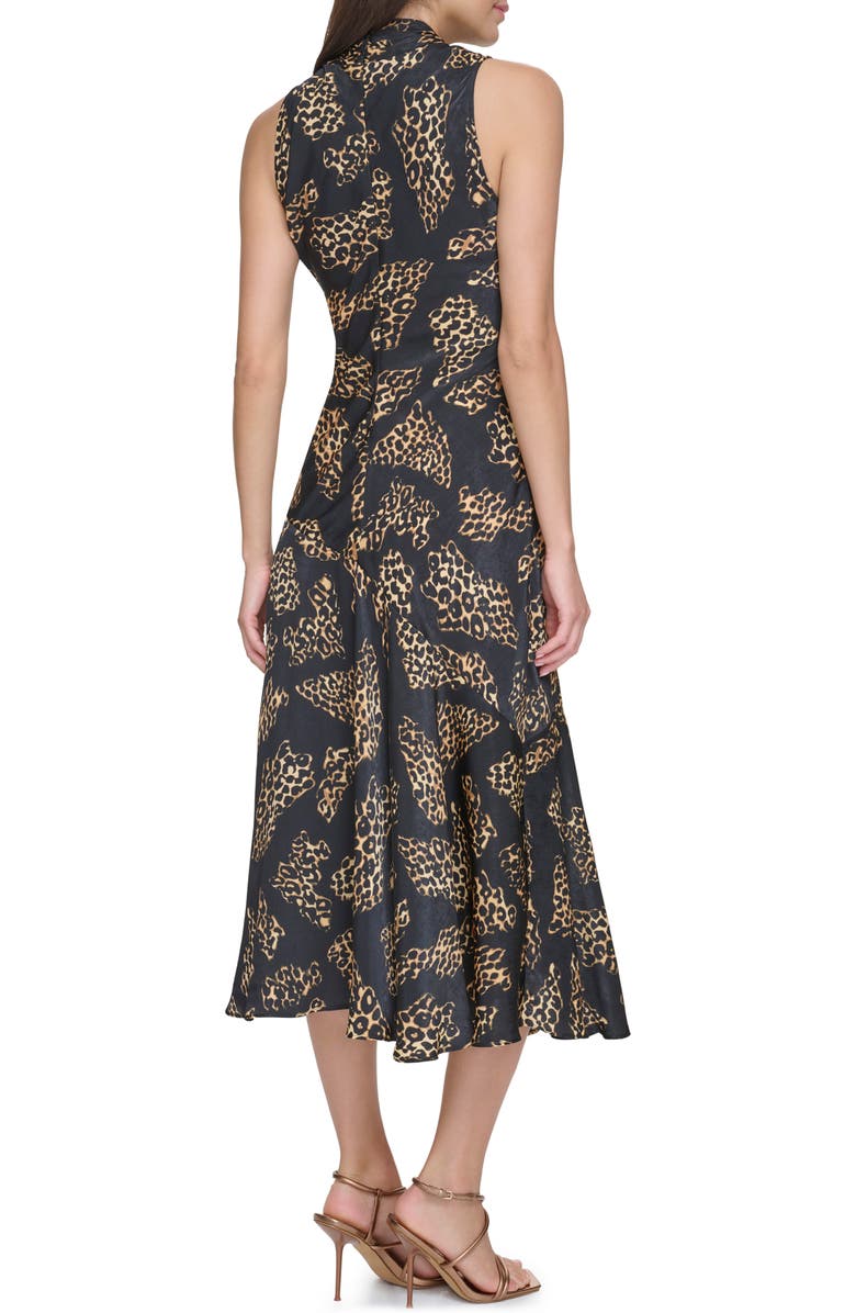 DKNY Tie Neck Sleeveless Dress, Alternate, color,