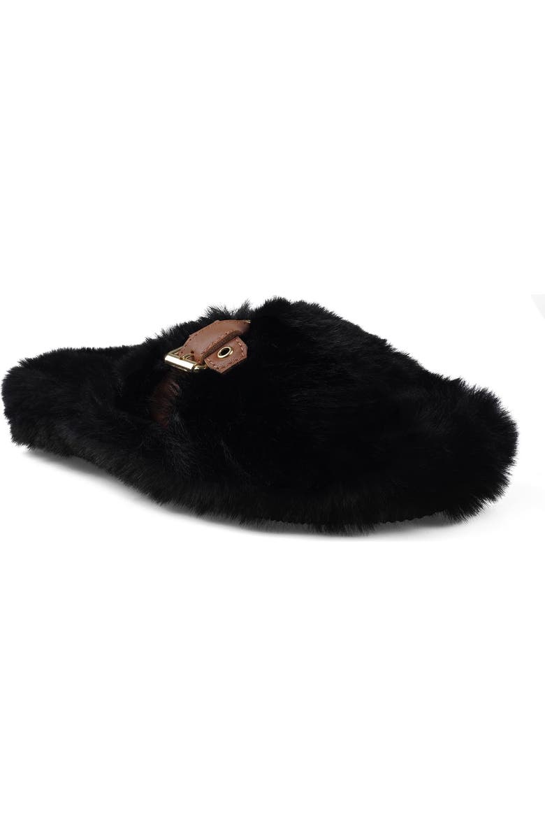 Artisan Crafted By Zigi Zaytina Faux Fur Slide Sandal, Main, color, Blk Faux O
