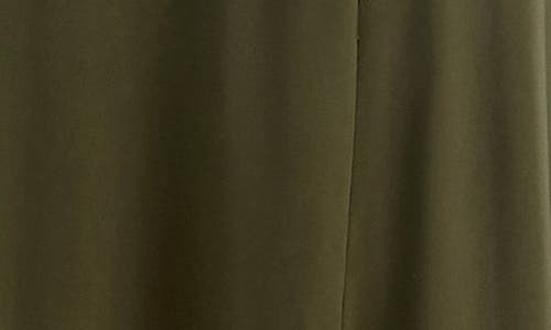 Nina Leonard Sylvia A-line Stretch Jersey Dress In Light Olive