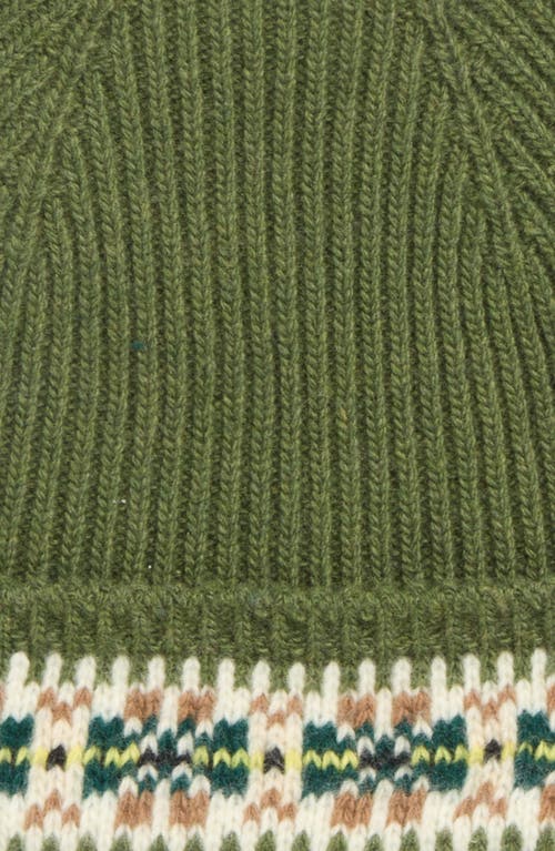 Bode Moritz Virgin Wool Pompom Beanie In Green