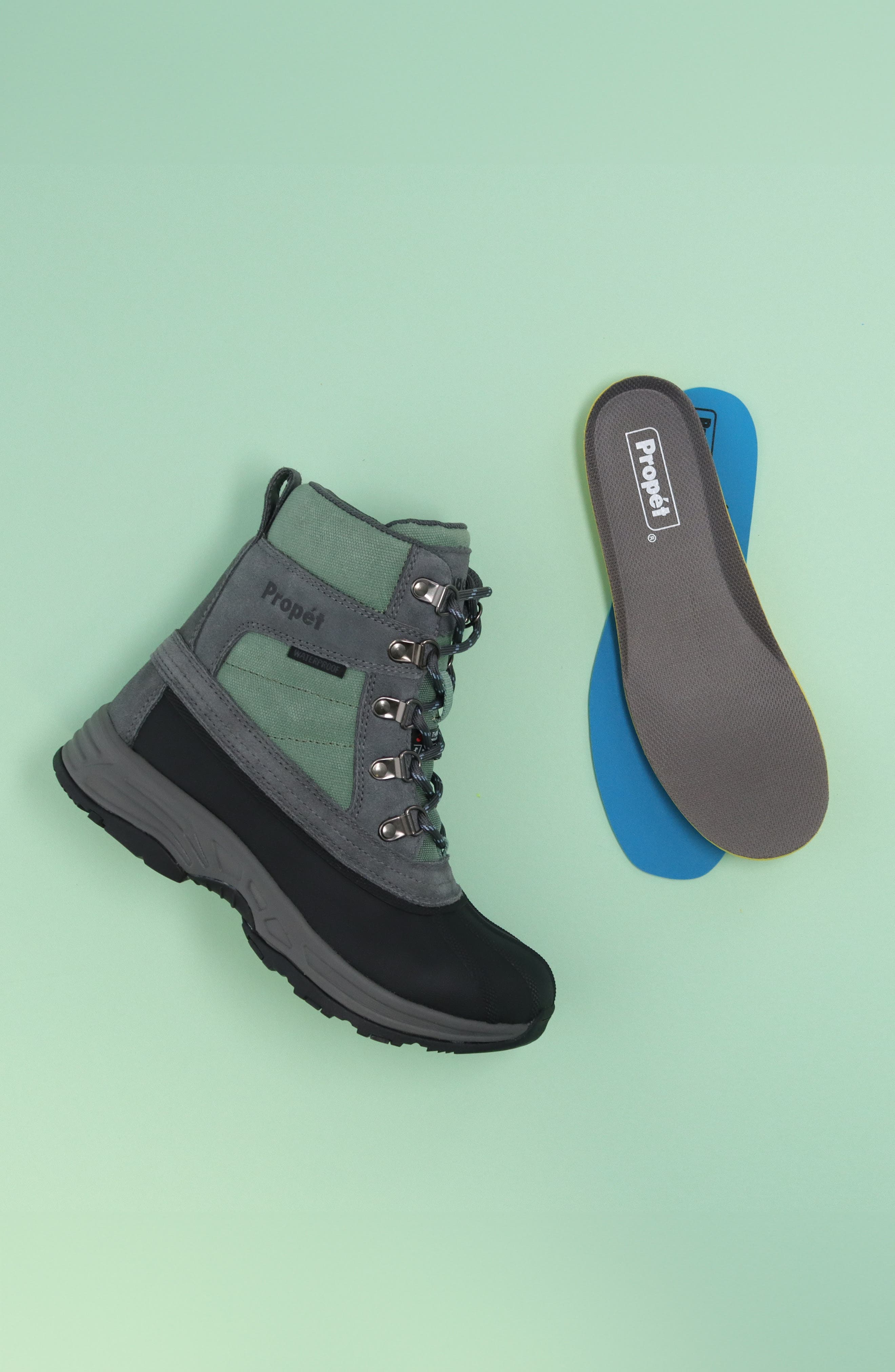 Cortland Waterproof Hiking Boot, Alternate, color, LILY PAD