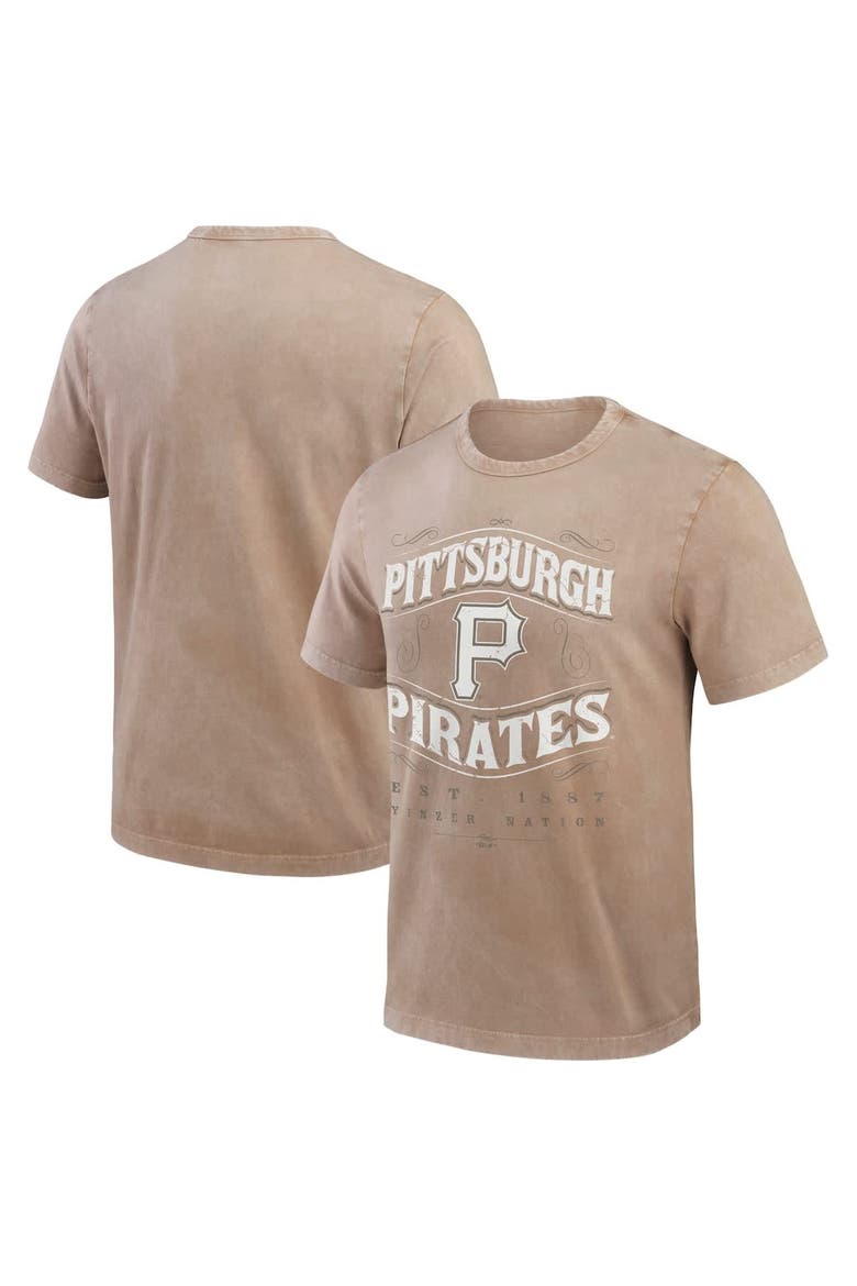 Men's Darius Rucker Collection by Fanatics Tan Pittsburgh Pirates Sun Faded T-Shirt, Alternate, color, Tan