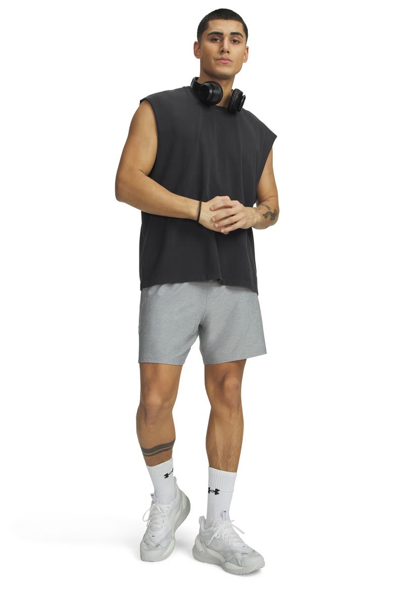Vanish Knit Heather Shorts, Alternate, color, MOD GRAY/ BLACK