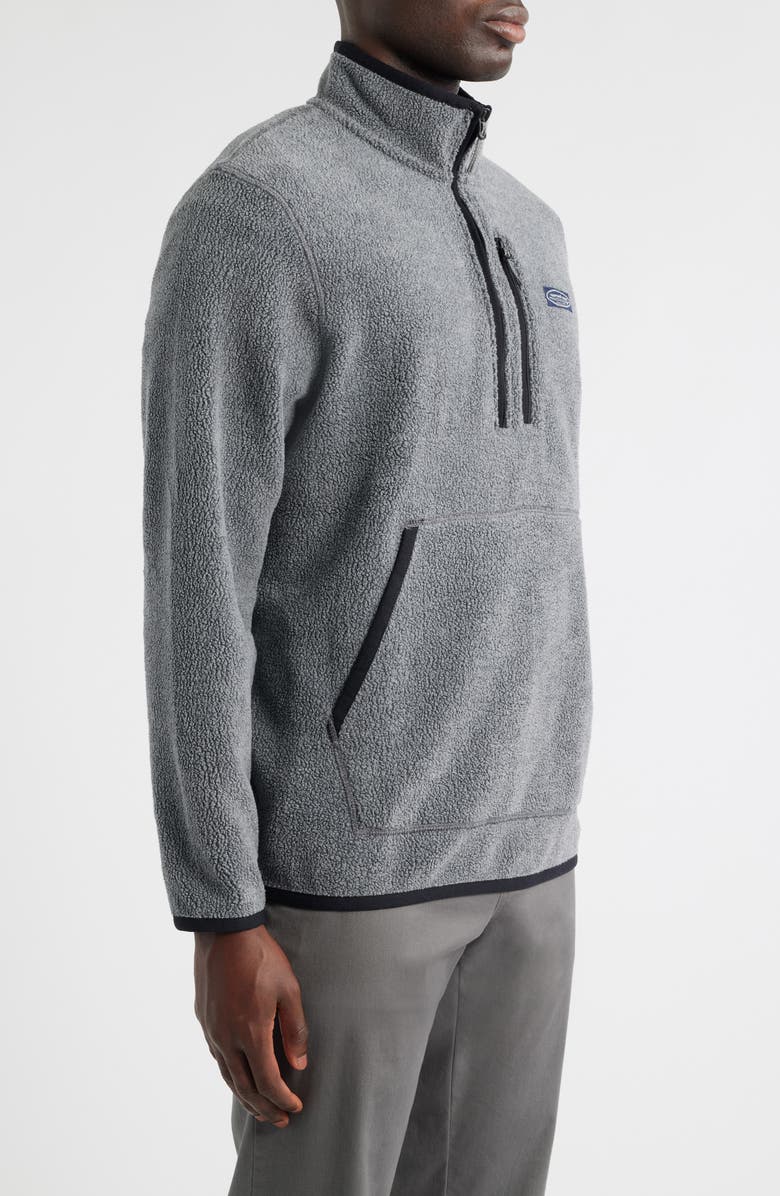 vineyard vines Bonfire Fleece Quarter Zip, Alternate, color, Gray Harbor