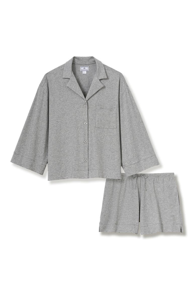 Olivia Featherweight Pima Cotton Short Pajamas, Alternate, color, GREY