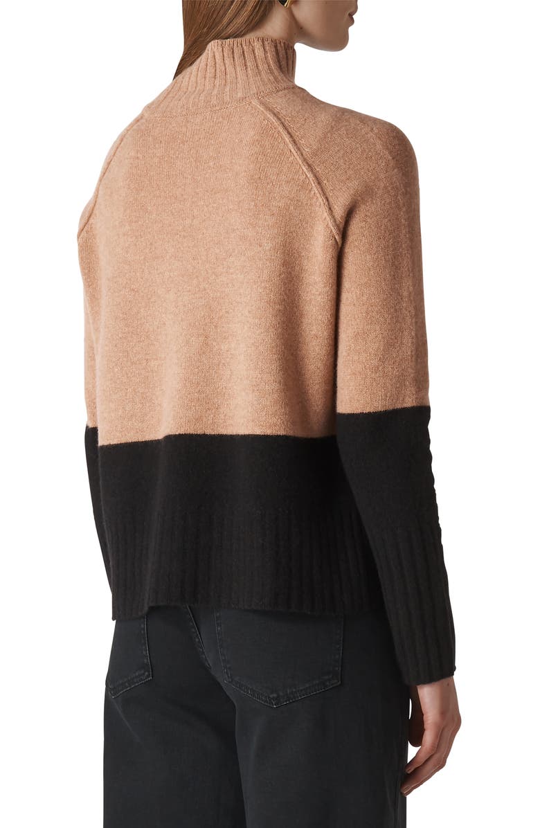 Whistles Colorblock Merino Wool Sweater, Alternate, color,
