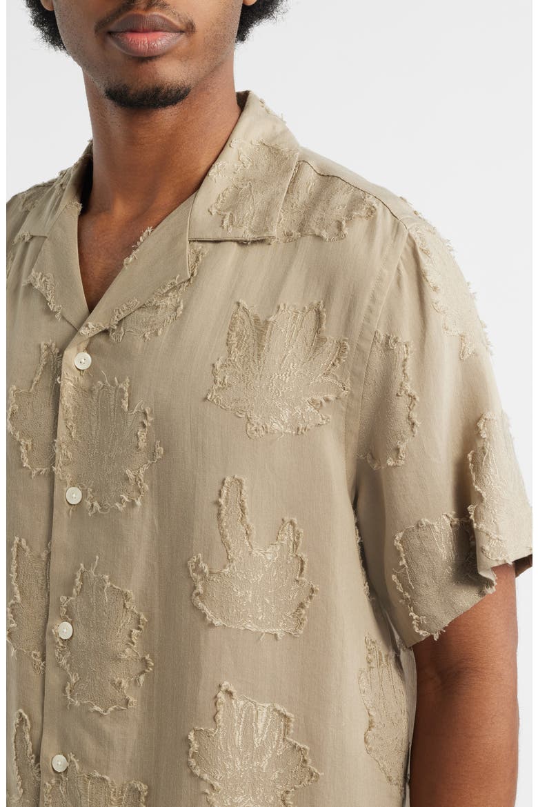Palmoza Rocco Camp Shirt, Alternate, color, LIGHT BROWN