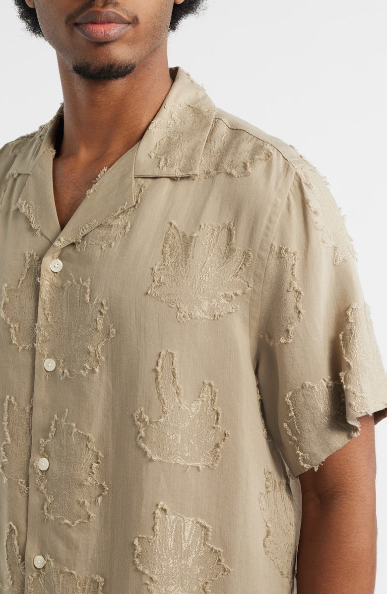 OAS Palmoza Rocco Camp Shirt, Alternate, color, Light Brown