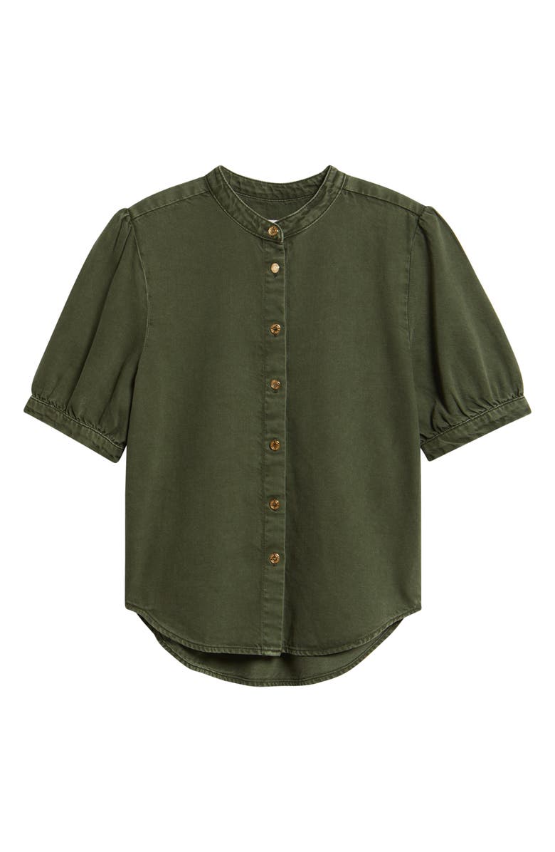 rag & bone Jordan Ultra Featherweight Short Sleeve Button-Up Shirt, Alternate, color, Dark Olive