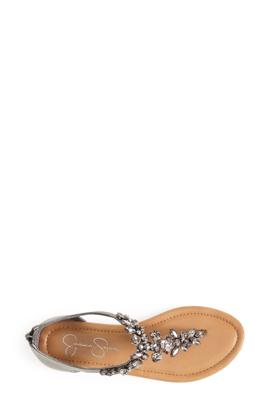 'Radient' Crystal Embellished Sandal, Alternate, color, GUNMETAL