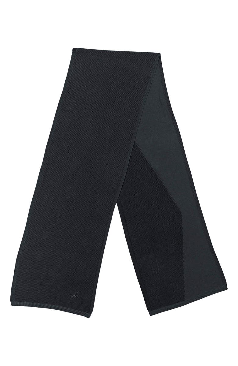Jordan Airy Knit Scarf, Alternate, color, Off Noir/Black