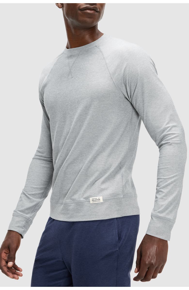 Peloton Men's Dreamblend Pullover Crewneck, Alternate, color, Light Heather Grey