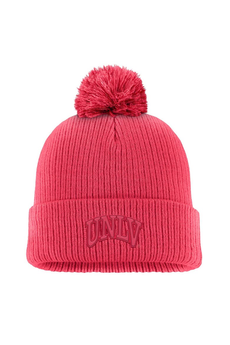 Men's Nike Scarlet UNLV Rebels Tonal Peak Cuffed Knit Hat with Pom, Main, color, Scarlet