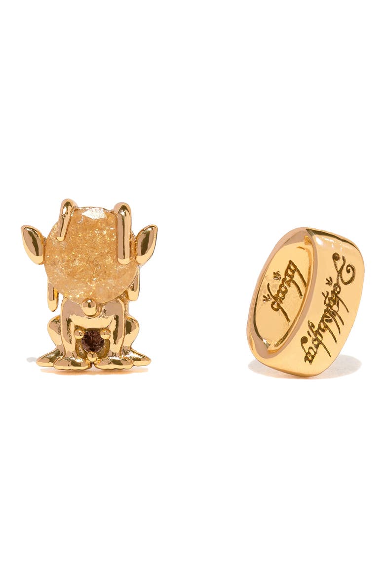 Lord of the Rings Gollum Stud Earrings, Main, color, GOLD