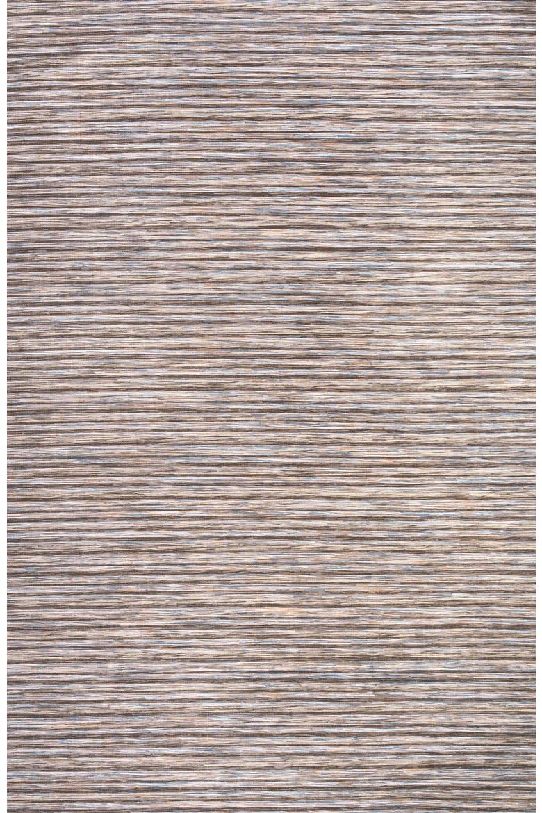 Finn Modern Farmhouse Pinstripe Indoor/Outdoor Area Rug, Main, color, Dark Gray/Blue