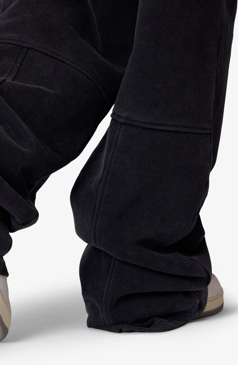 mnml Boxing Oversized Cotton Fleece Sweatpants, Alternate, color, Washed Black