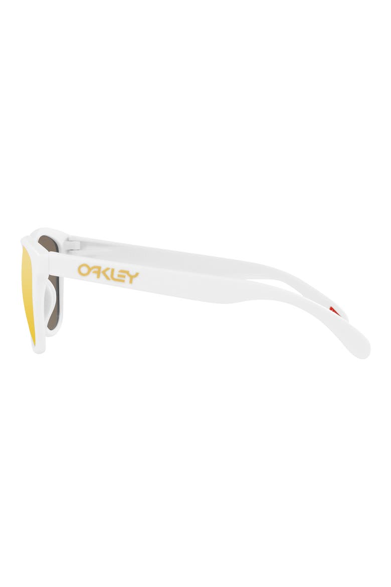 Frogskins 54mm Polarized Rectangular Sunglasses, Alternate, color, WHITE