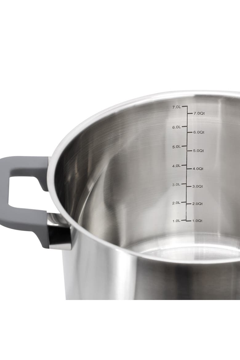 8 Quart Brushed Stainless Steel Stock Pot with Lid, Alternate, color, Silver
