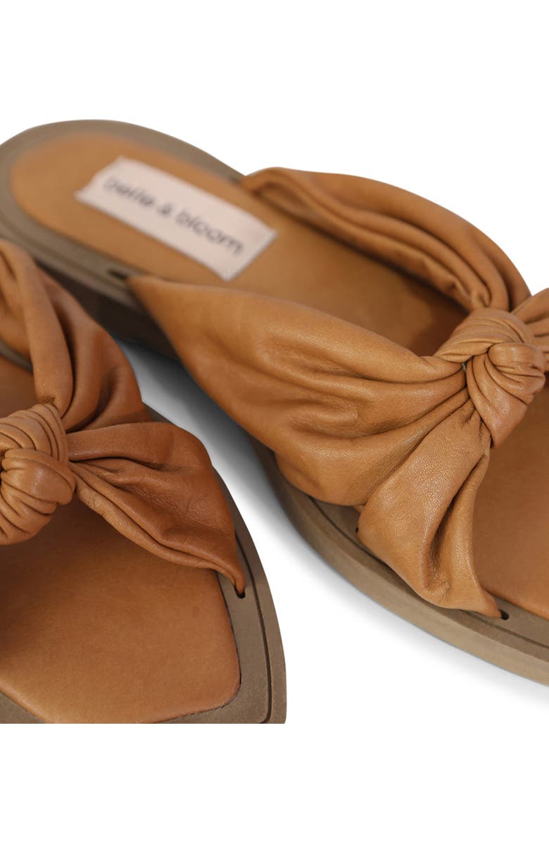 Belle & Bloom You & I Knot Detail Slides, Alternate, color, Brown