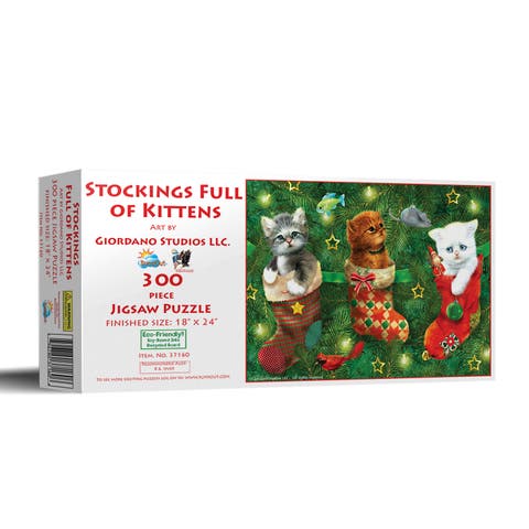 Stockings Full of Kittens 300 piece Jigsaw Puzzle for Adults