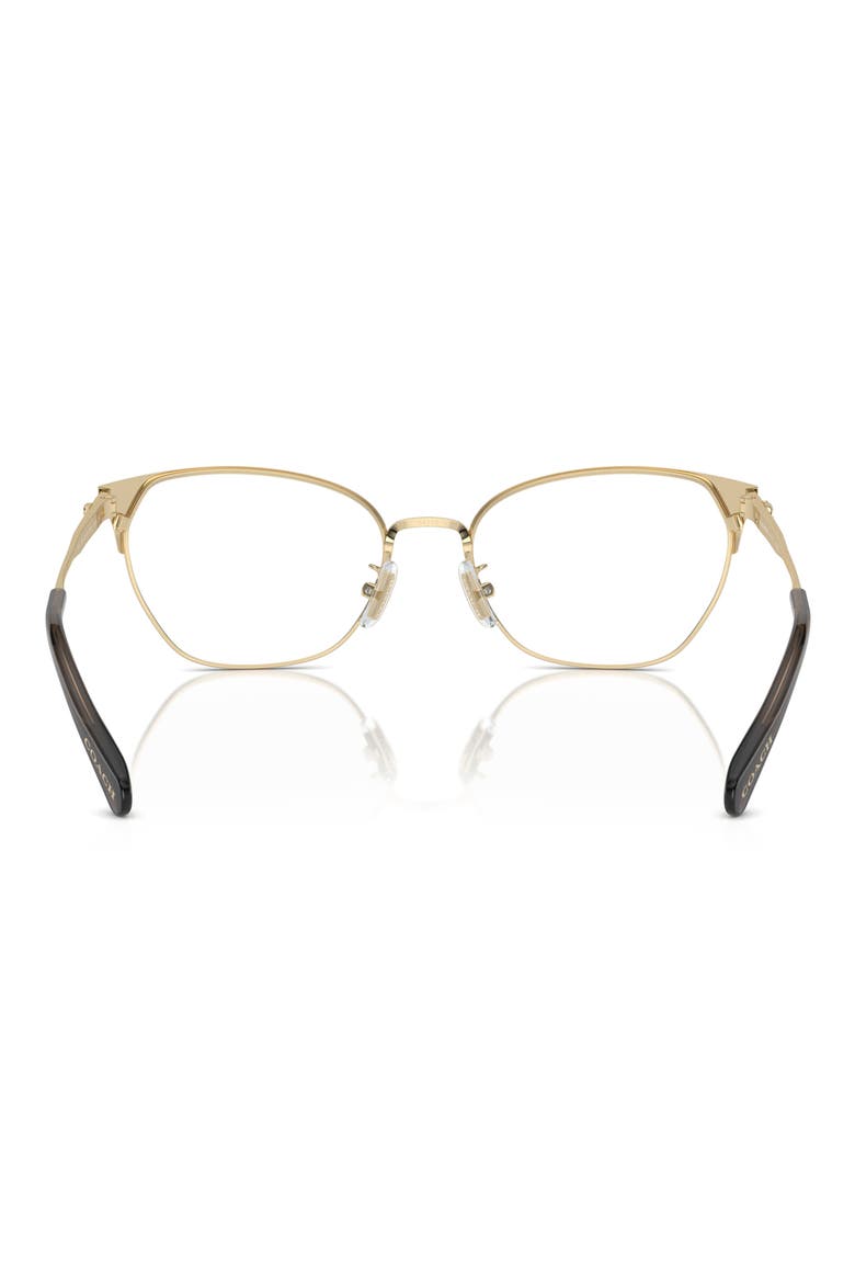 54mm Cat Eye Optical Glasses, Alternate, color, LIGHT GOLD / BLACK / DEMO LENS