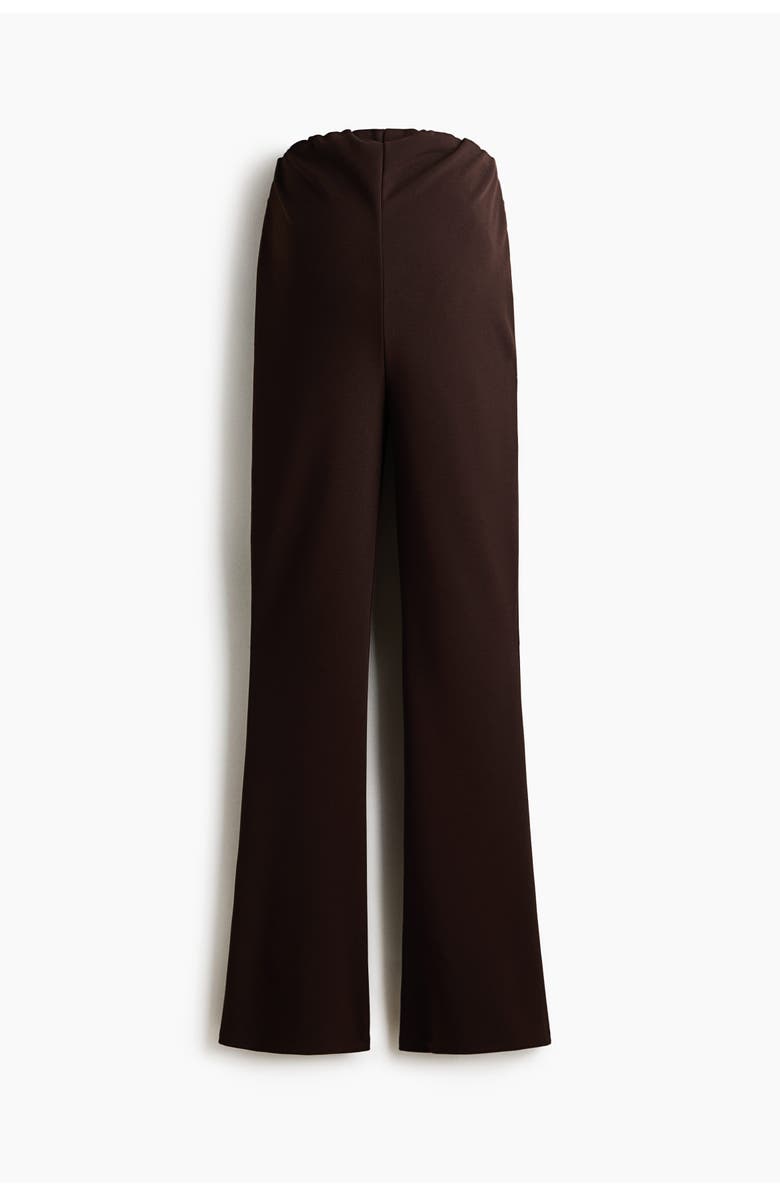 H&M Mama Flared Ponte Di Roma Leggings, Main, color, Dark Brown