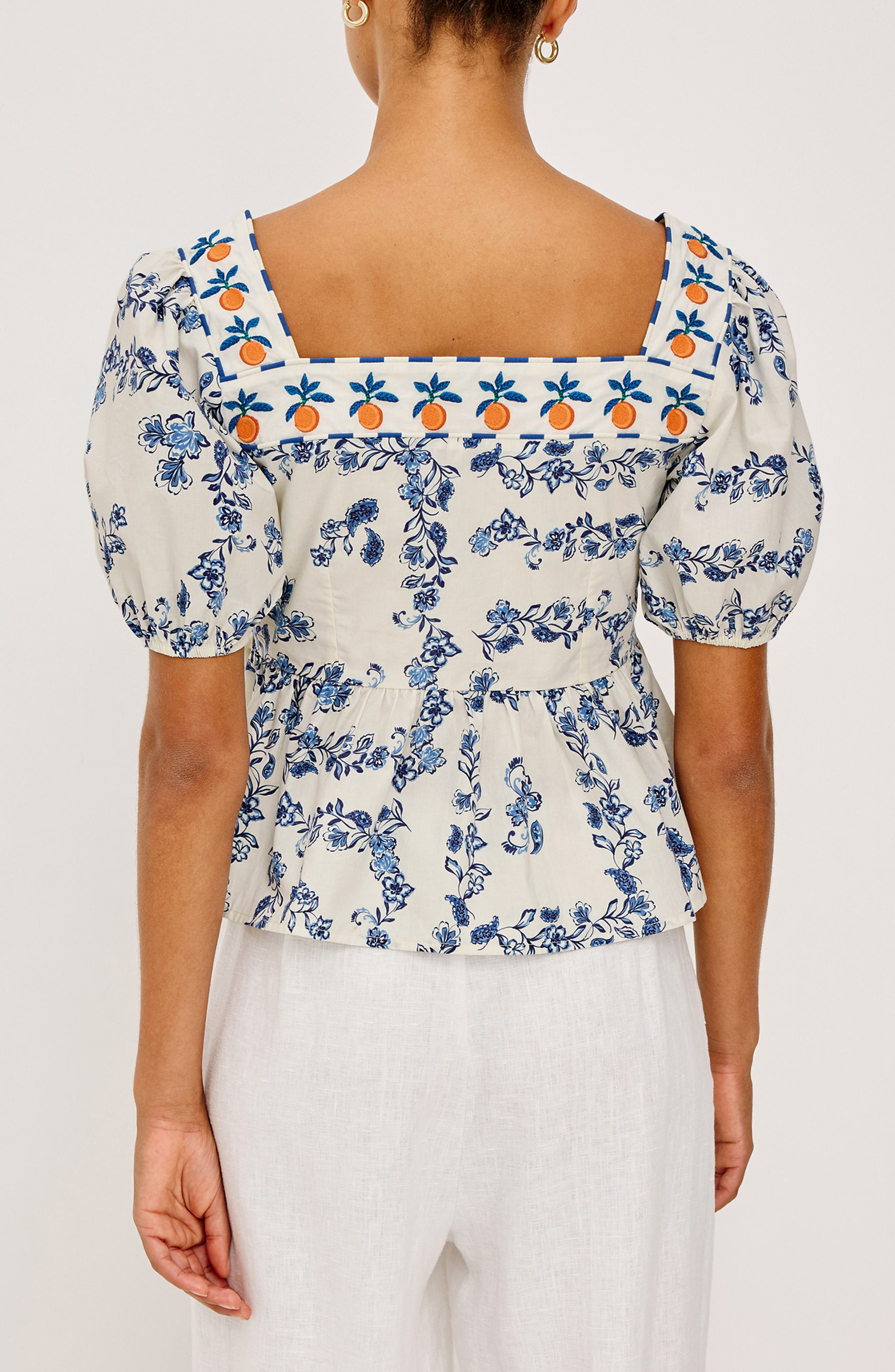 Presley Floral Print Puff Sleeve Shirt - image 2
