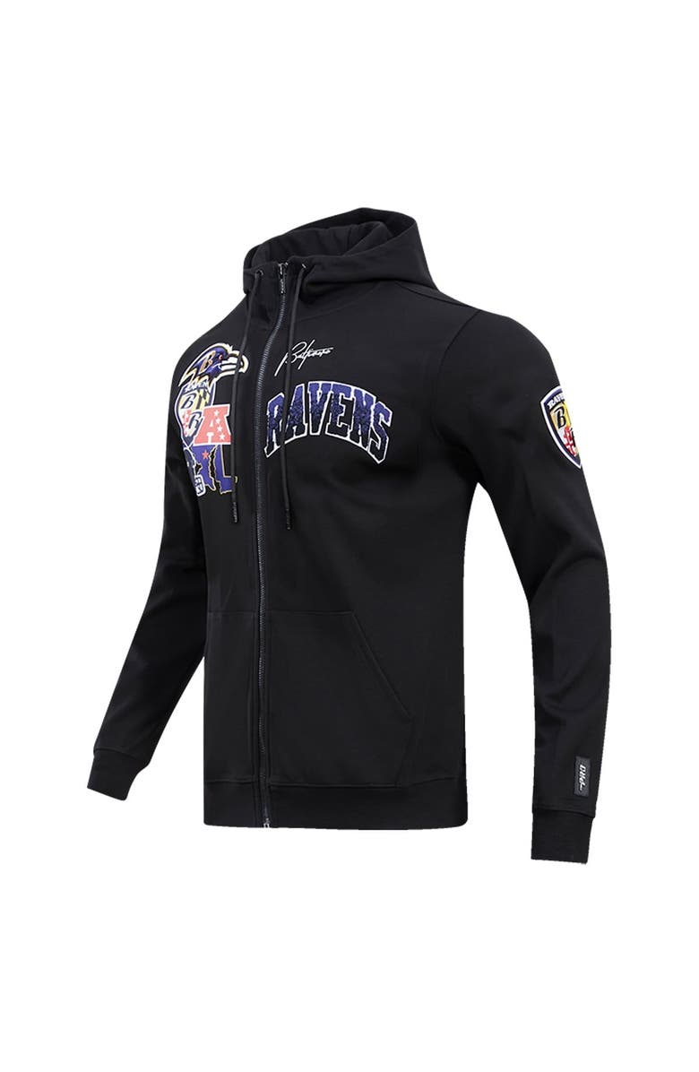 PRO STANDARD Men's Pro Standard Black Baltimore Ravens Hometown Full-Zip Hoodie, Alternate, color,