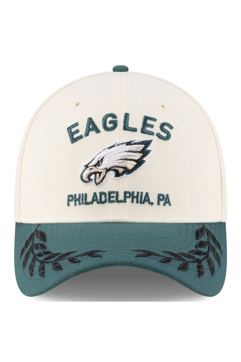 Men's New Era  Cream/Midnight Green Philadelphia Eagles 2025 NFL Draft 39THIRTY Flex Hat, Alternate, color, Cream