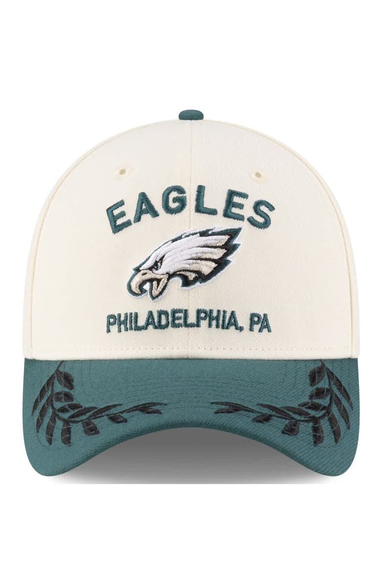 New Era Men's New Era Cream/Midnight Green Philadelphia Eagles 2025 NFL Draft 39THIRTY Flex Hat, Alternate, color, Cream