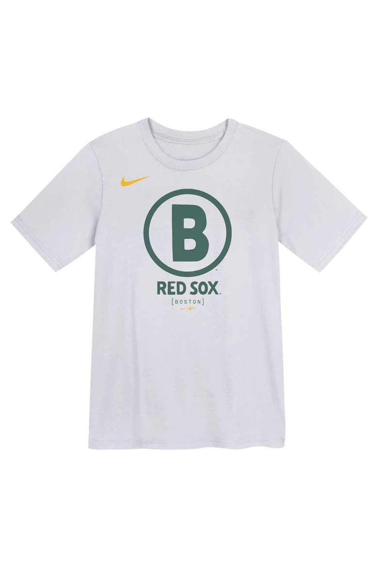 Preschool Nike White Boston Red Sox City Connect Logo T-Shirt, Alternate, color, White