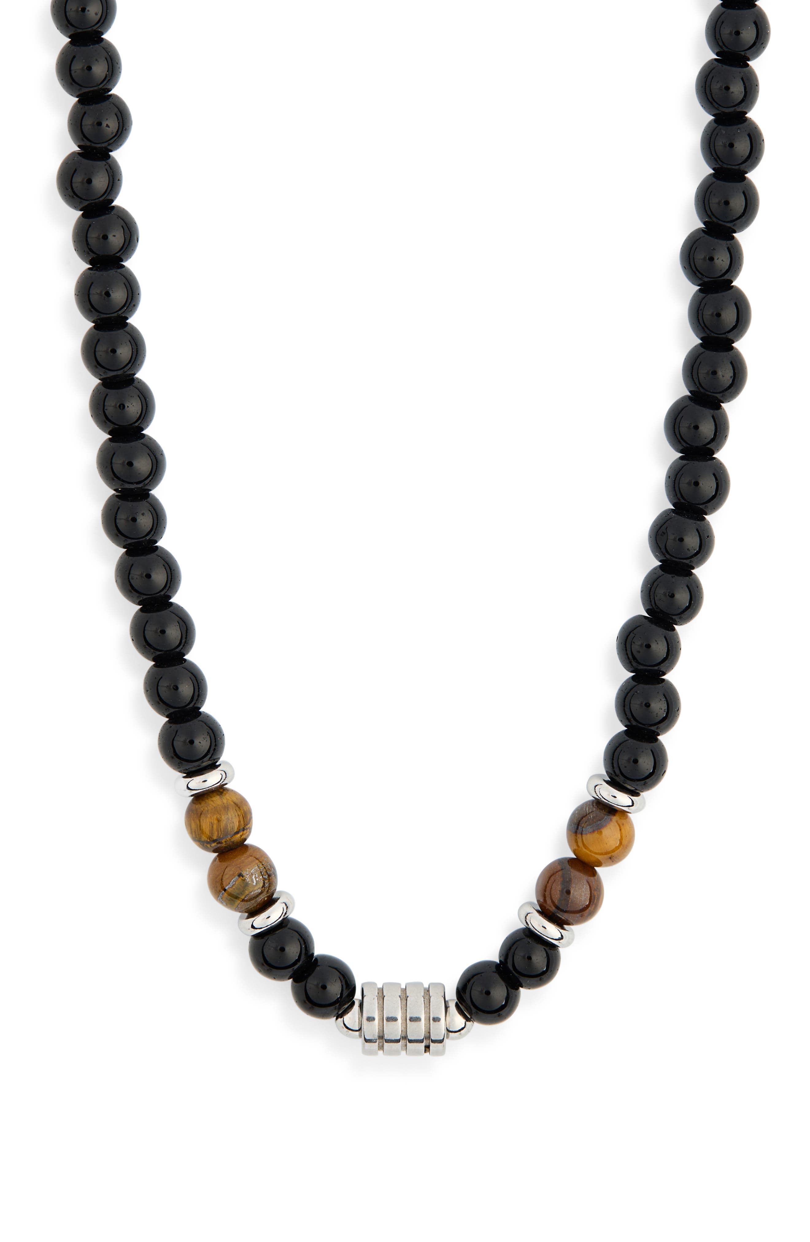 NORDSTROM RACK Men's Waterproof Semiprecious Beaded Necklace
