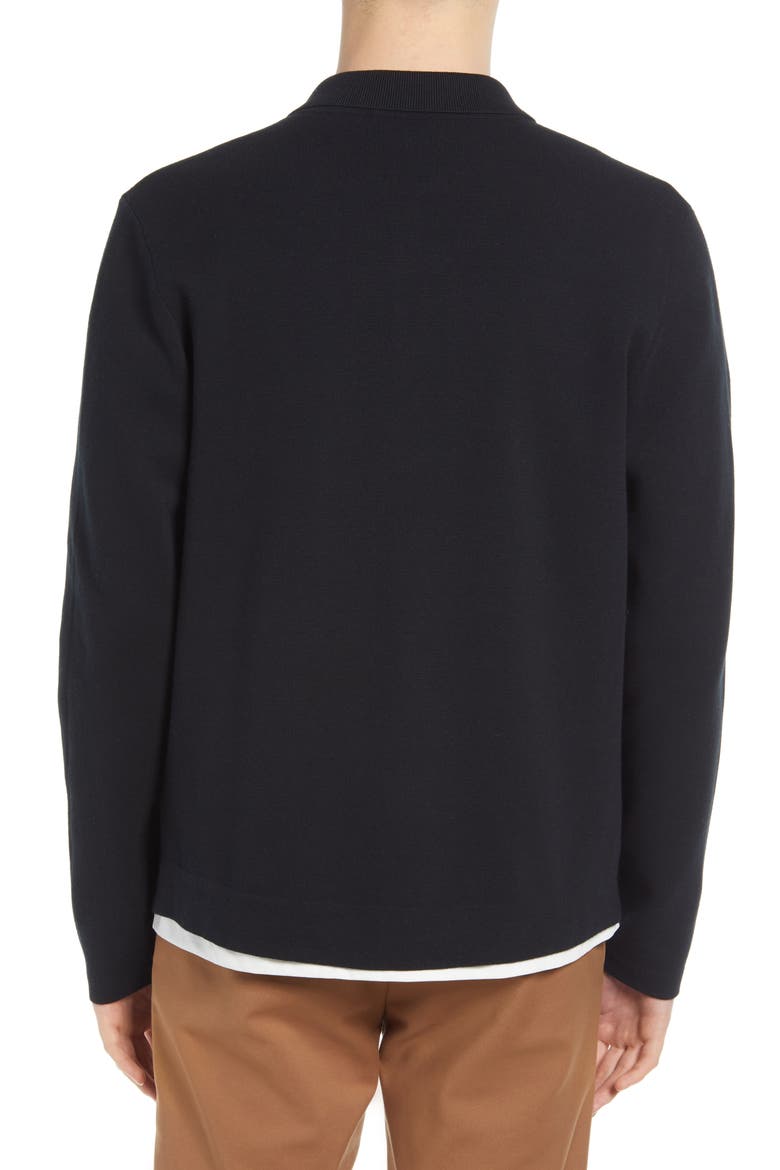 Milano Cotton Blend Cardigan, Alternate, color, CAVIAR
