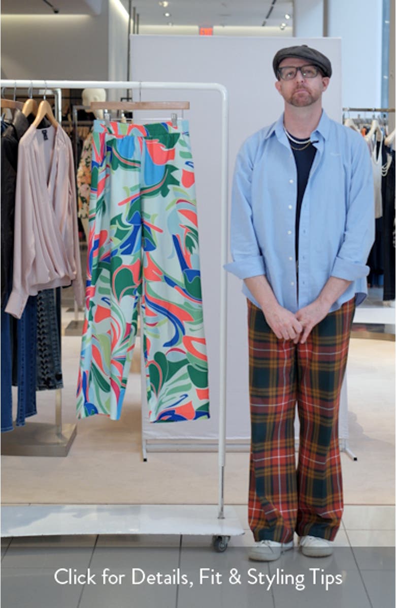 Abstract Print Wide Leg Pants, sales video thumbnail